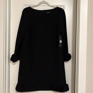 Tahari NWT Black woven cocktail dress.